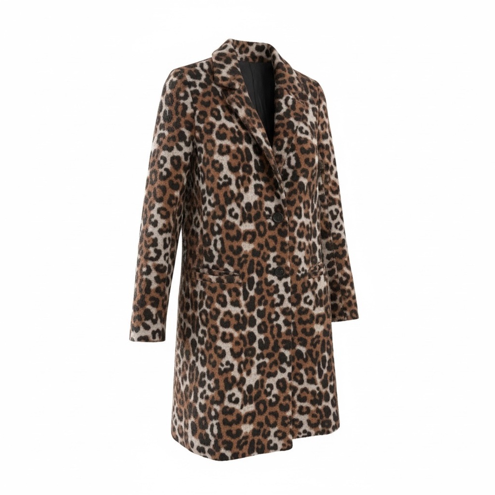 Zara Brown Leopard Print Teddy Jacket